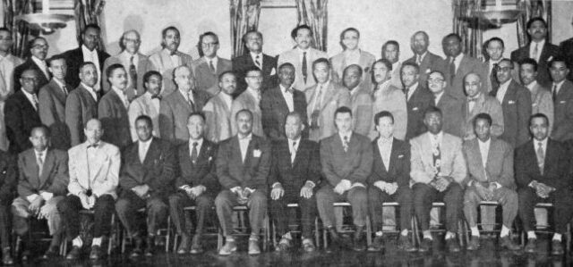 Delta Alpha Lambda 1952 and Pi 1952 Convention hosts October 1952 pg 6 Sphinx