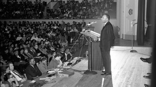 Delta Chi Lambda 1964 MLK Jr. at Milwaukee Auditorium 1.28.64