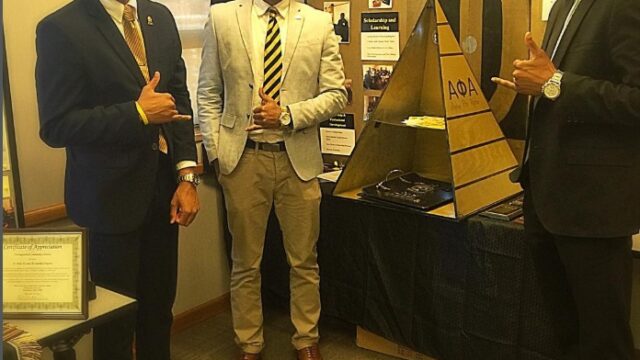 Delta Upsilon in year 2015 preparing for Chapter of the Year at District Conference