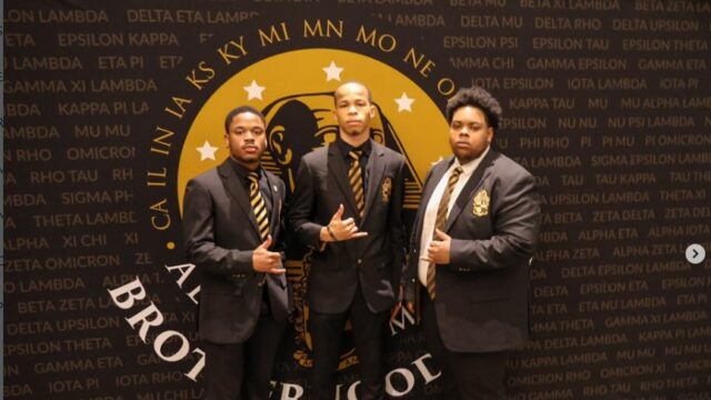 Delta Upsilon in year 2025 Winners of the Charles H. Wesley Award alonside Delta Gamma Lambda Chapter