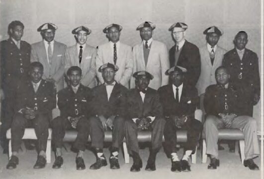 Epsilon Alpha Chapter Pledgees Blockhouse 1955