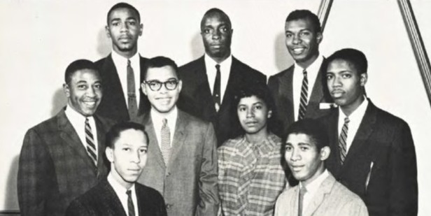 Epsilon Theta Chapter with house mother The Key yearbook 1960 pg 228