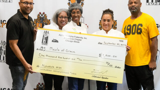 Xi Lambda March of Dimes Donation